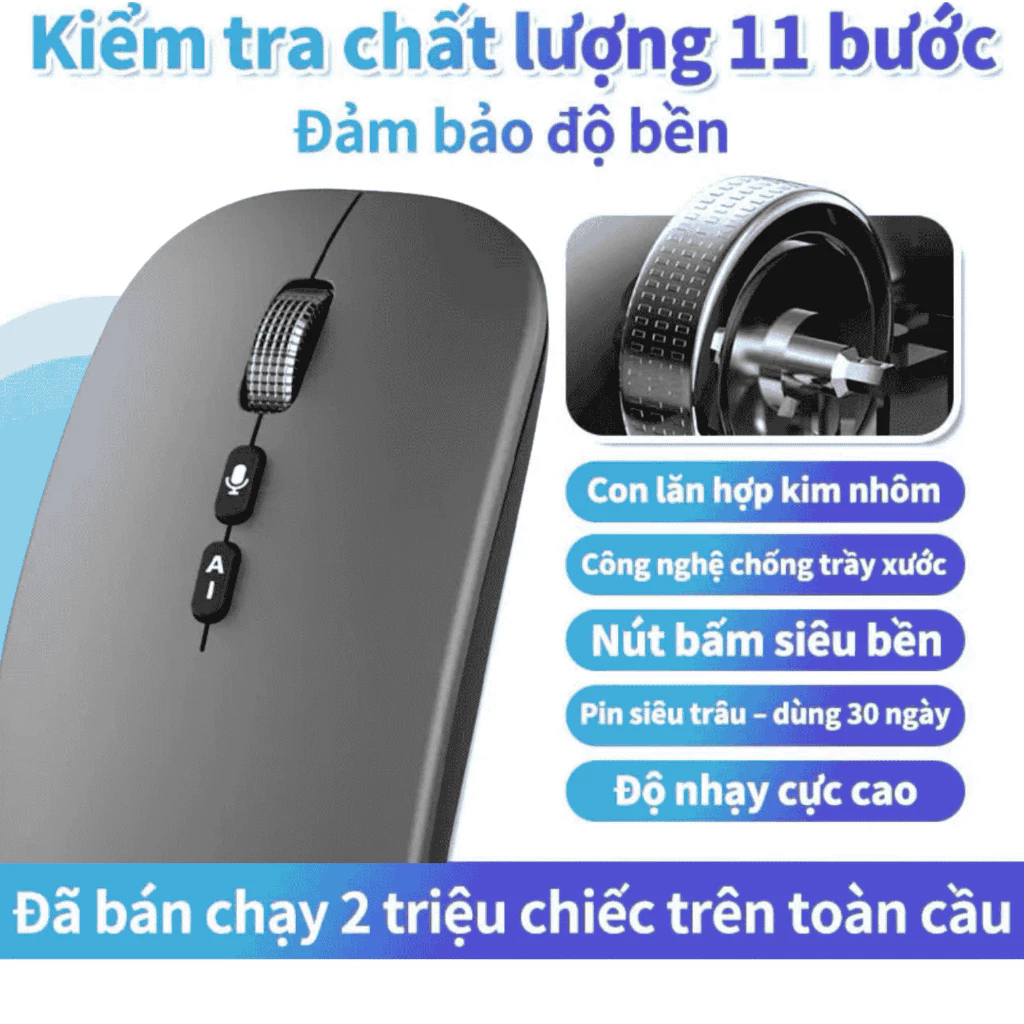 Kiểm tra chất lượng 11 bước, con lăn hợp kim nhôm, pin dùng 30 ngày