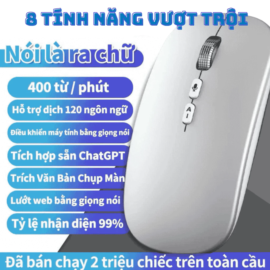 8 tính năng vượt trội của chuột AI: nói là ra chữ, dịch 120 ngôn ngữ, ChatGPT