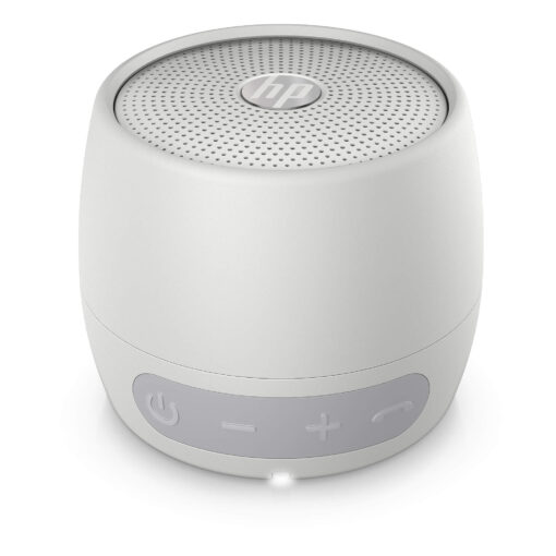 Loa Bluetooth HP 360 màu bạc góc nghiêng