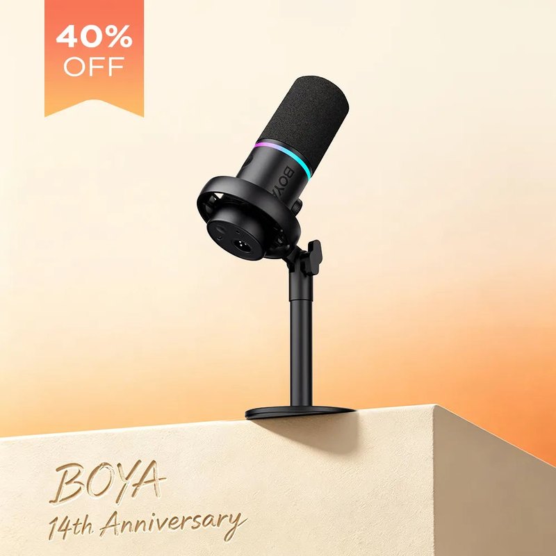 Micro có dây BOYA CastMic S60D — kèm chân để bàn